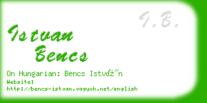 istvan bencs business card